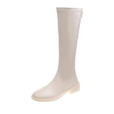 Round Head Down Behind The Zipper Mid-Sleech Boots Girl Martin Boots Show Thin Boots Children's Boots