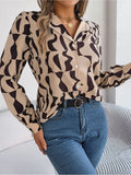 Shooting 2025 Spring And Summer Commuting Temperament Hit The Striped Suit Collar Long-Sleeved Shirt Women's