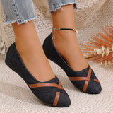 Shoes Women 2025 New Round Head Flat Bottom Lazy One Foot Pedal Women's Shoes Work