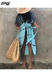 Beach Cover Ups for Swimwear Women Blouse Black Tie Dye Swimsuit Cape Casual Loose 2023Beachwear Outfits