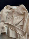 Sleeve Korean Style 2023 Autumn Female Casual Sweatshit Fashion Women Round Neck Loose Letter Print Harajuku