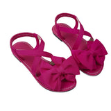 Sandals Women's Summer New Soft-Soled Bow Flat And A Word Sandals Fashion Wear Sweet Cool