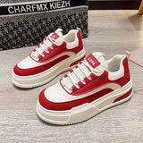 Small White Shoes Women 2025 Autumn New Casual Fashion Thick-Sed Loose Pastry Plate Shoes Trendy Round Head With
