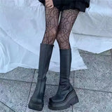 And Winter New Long-Sleet Women's Boots Wish Large-Size Thick-Bottomed Cake Round Head Martin Boots Women's Locomotive