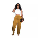 Zingj New Women's Casual Fleette Wide-Leg