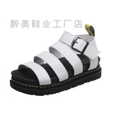 Summer New Word Sandals Women's Shoes 40-43 Large Women's Shoes Rounded Toe Flat