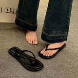 Flip-Flops Summer Fashion Flat-Soled Muller Shoes Toe Cool Slippers Beach Shoes Women Wear High-End