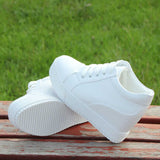 Height Small White Shoes Women 2025 New Korean Version Of Casual Fashion Breathable Student Sports Loose Bottom Thick Bottom Street