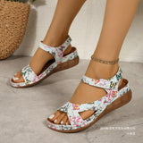 Asia Color Magic Stick Thick-Soled Sandals Women Large Size Slope And Exposed Toe Beach Cool Slippers