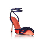 Pointed Toe Bow Stiletto Mid-heel High Heels Women's