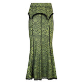 Vintage Ancient-Sense Plant Floral Print Bump Niche Design Hot Girl