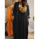 Spring And Summer Women's V-Neck Casual Solid Cotton Pocket