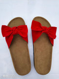 Zingj Large Size Slippers Female Summer New Bow A Line Open Toe Wear Casual
