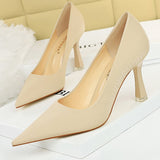 Shoes Designer New Women Pumps Square Buckle Stone Pattern Kitten Heels Shoes Sexy High Heels Ladies Shoes Large Size