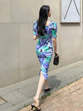 Women Elegent Party White Midi Dress Female Office Lady Fashion Slim Clothes