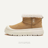 Shoes Winter Ugly Big Shoes Black Set Warm Cotton Shoes Short Snow Boots Men And Women's Same