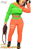 Sporty 2 Piece Set Hoodies and Sweatpants Fall Winter Clothes Women Two Piece Outfits Casual Tracksuits