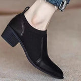 Heel Single-Shoe Women 2025 Spring And Autumn Commuting Tips With Retro Deep Mouth Pedaling Lazy Little Leather Shoes
