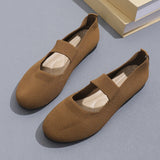 Color Flying Weaving Flat Bottom Shallow Single Shoes Women Breathable Elderly Dancing Mother Shoes Work
