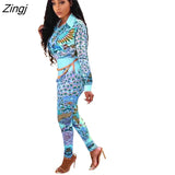 African Print Two Pieces Pant Set Womens Button Up Top And Long Pants Suits Matching Sets Two Piece