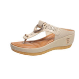 Zingj Size Slope With Hollow Toe Slippers Female Thick Bottom Buckle Lightweight Beach