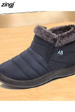 Boots Women Ankle Boots Cotton Fabric Femmes Bottes Plush Shoes Ladies Booties Waterproof Shoes Buty