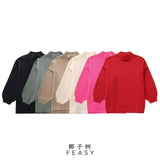 Women's ZA Street Fashion Multi-Colored Half-Neck Knitwear