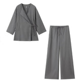 Women's INS Burst Linen And Cross-Coat Fashion Trousers