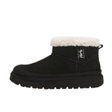 Shoes Winter Ugly Big Shoes Black Set Warm Cotton Shoes Short Snow Boots Men And Women's Same
