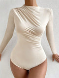 Spring And Summer New Slimming Folding Long-Sleeved Women's