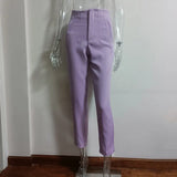 Casual High Waist Pure Color