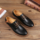Zingj New Men's Casual Leather Shoes Large Size Board Shoes Business Casual Men's Shoes