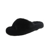 Slippers Women Wear Net Red Code 2025 New Autumn And Winter Warm Wear Cross Fur