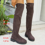 Velvet Low-Heeling Long-Heelled Long-Heeling Women's New After-T-High-Tweeled Long-Heeling Boots With Thick And Thin High