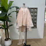 Summer Pop Sweet Lust Super Fairy Irregular Seaside Vacation Deep V Tie Slings Flowing Waveside