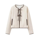 Women's Explosive Fashion Round Collar Bow Tie With Temperament Casual Loose