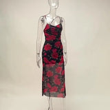 Print Suspender Dress Spring And Summer 2023 New Ins Style Fresh Pastoral Style Long