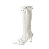 Tame With Gaseous Female Leather Boots 2025 Trend Sweet Cool Hottie Fashion Boots But Knee Boots High