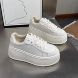 Bottom Small White Shoes Women In The Autumn Of 2025 Small High Casual Shoes Korean Trend Simple Pure Color