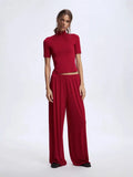 2025 New Modeler Set Women's Soft Comfortable Round-Neck Short-Sleeved Blouse +