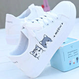 White Shoes Women 2025 Spring And Autumn Fashion Korean Version Of Female Shoes Street Pat Shoes Casual Flat Shoes New Single
