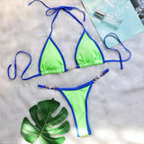 Zingj Style 2023 Web Celebrity Sexy Bikini Quilting Metal