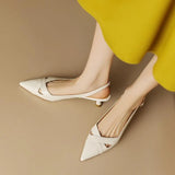 Sandals Women 2025 Summer French Temperament After The Empty Cat Heel Tip Finger Fine Heel High Heel Women's