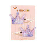 Glitter Cartoon Cartoon Love Heart Crown Hair Clips For Girls Handmade Hairpins Boutique Barrette Kids Hair