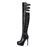 Hate Sky High Sexy 4Cm Water Table High With Size 46 Female Over Knee Boots