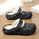 Slippers Men's Winter 2025 New Home Thick Bottom Plus Velvet Warm Cotton Shoes EVA Stinging Feel Cotton