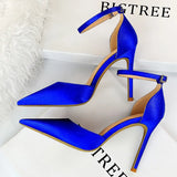 Shoes 2022 Women's Sandals Super High Heels Summer Women Shoes Fashion Metal Belt Buckle Heeled Sandals Sexy Party