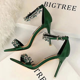 Shoes Open Toe Rhinestones Sandals Women 2022 New Designer Sexy High Heels Sandals Female Shoes Summer Heeled
