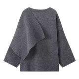 And Winter New Women's Loose Casual Cape Shawl Knit Sweater