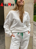 Two Piece Set Women with Pants Female Tracksuit Oversized Sweatshirt Cotton Casual Classic Women's Two-piece Suit